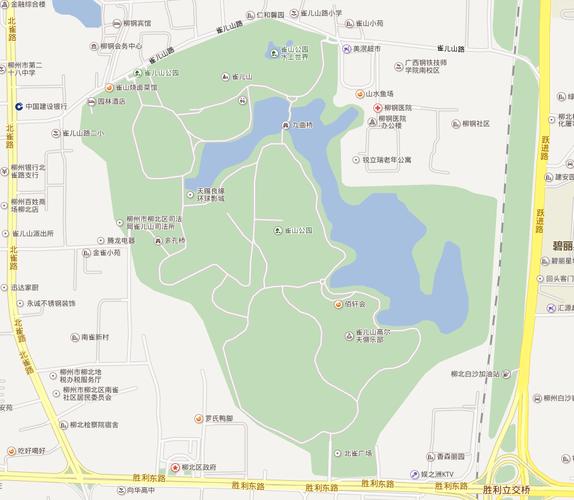 求柳州市雀儿山公园里的地图!