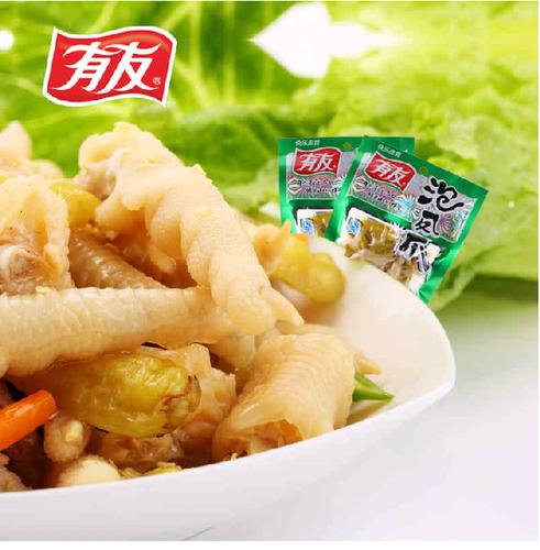 有友泡凤爪山椒味180g 重庆特产 泡椒凤爪泡爪鸡爪 休闲零食小吃
