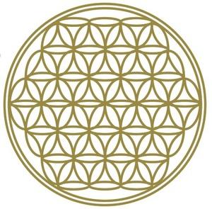 生命之花 金属标签能量图案符号 六芒星手机防辐射贴纸