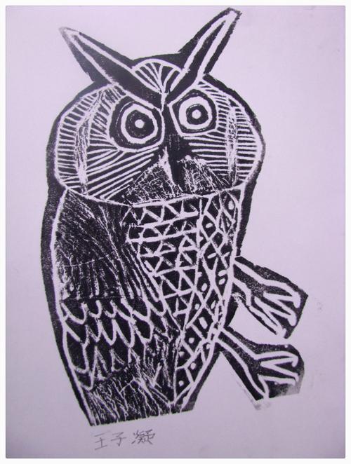 2014年秋综合版画班第五次课_晋城市七彩阳光少儿美术