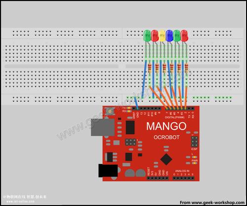 arduino教程第三课多个led的闪烁