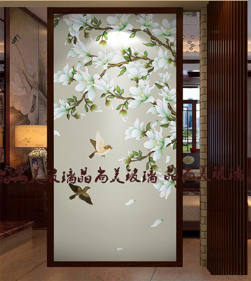 玻璃屏风隔断玄关 中式 新中式