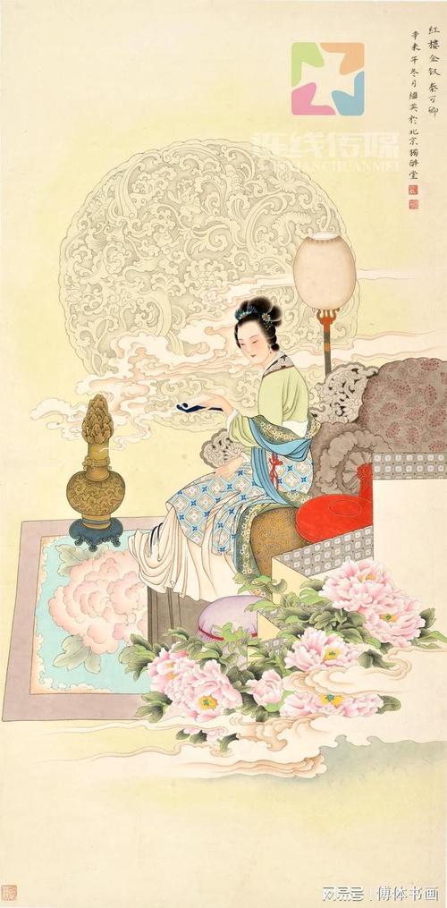 傅继英工笔画之红楼十二钗欣赏
