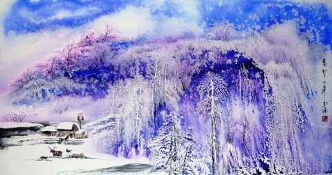 【原创】 自由诗·春雪(配图)