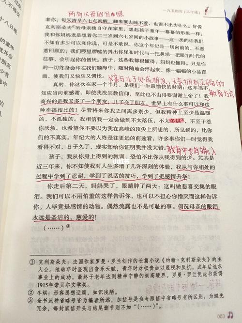 《傅雷家书》批注1-15页_傅雷家书_文化_阅读