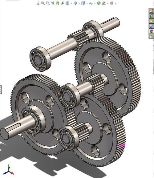3d模型分享,用solidworks设计的齿轮箱,大部分零件都是标准件