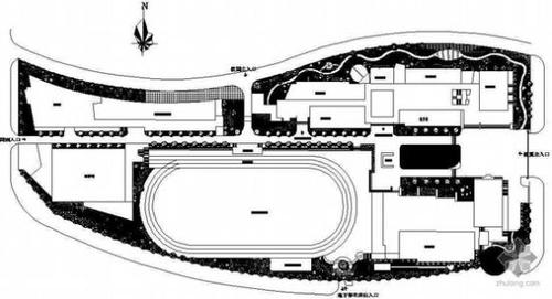 实验学校平面图简笔画
