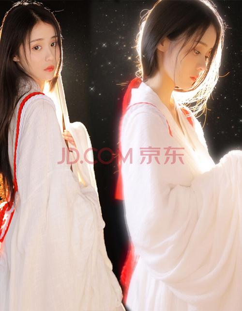 奈久留美神明少女汉服魏晋风古装素色棉麻大袖直裾交领有香如故拍摄影