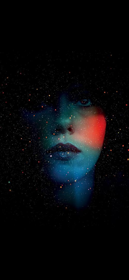 唯美的黑色背景动漫女生头像壁纸