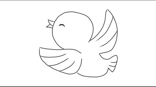 如何画可爱的小鸟的简笔画