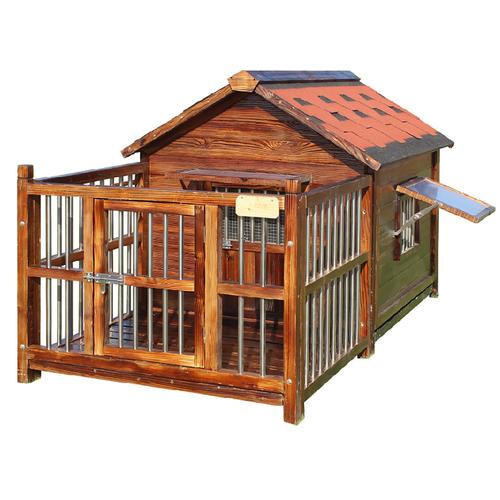 实木狗屋户外防雨室外宠物宠物狗狗窝房子型大型窝