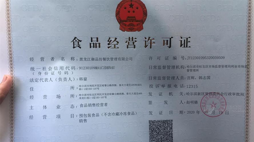 食品经营许可证