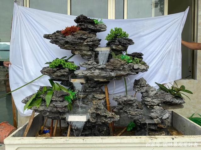 英石假山跌水,英石做的假山行有观赏性