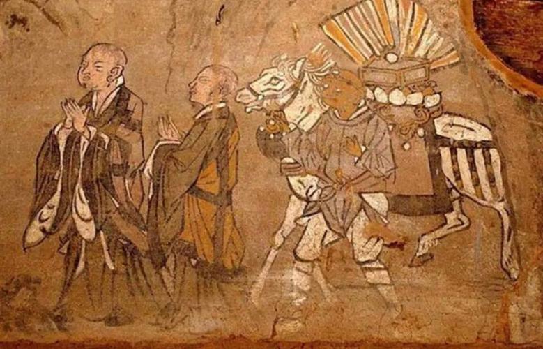 敦煌石窟壁画《玄奘取经图》