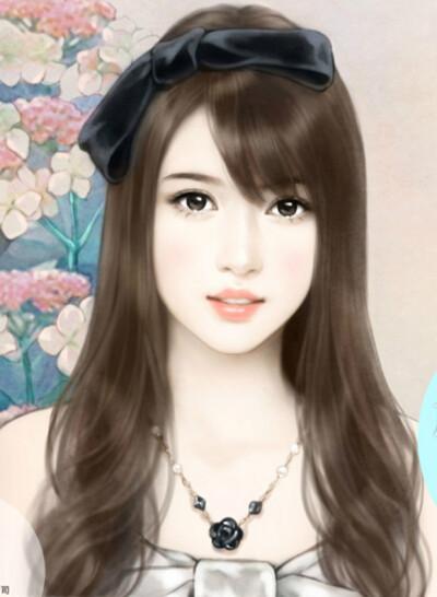 现代唯美手绘美女