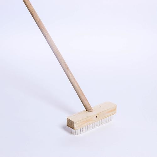 木头把子硬毛大号刷子卫生间浴室厕所清洁刷木质地刷硬毛长柄地刷