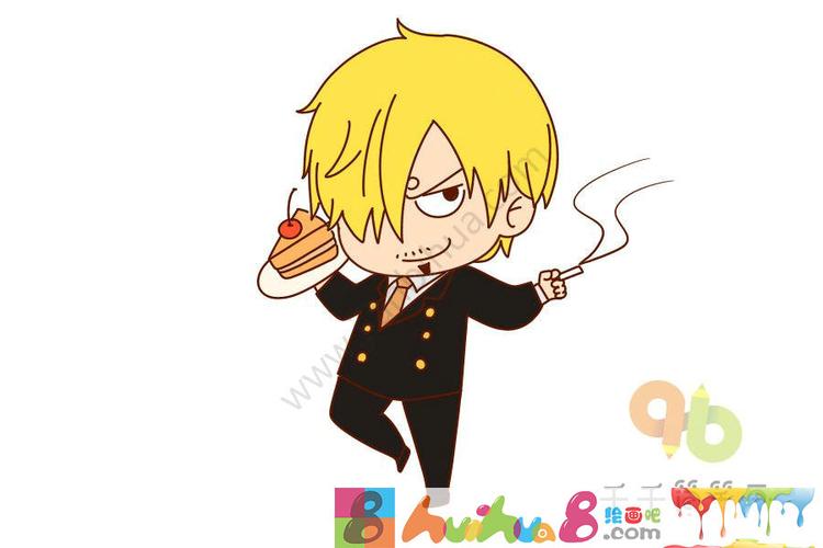海贼王山治简笔画图片