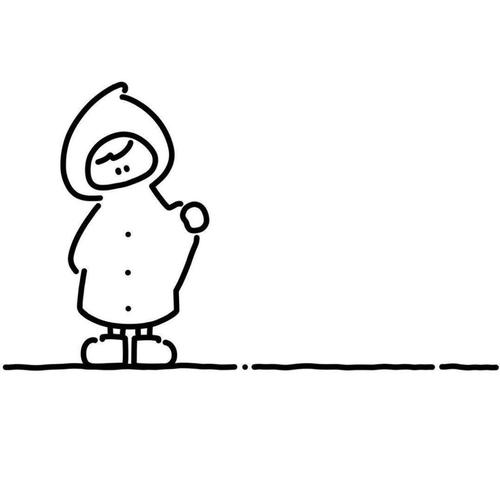 微信极简黑白卡通小人个性头像