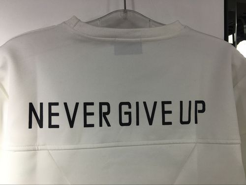 nevergiveup九分袖圆领前五角星s m l xl xxl[88#]