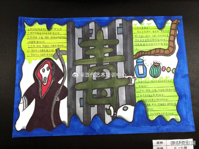 9张漂亮的小学生禁毒手抄报获奖作品