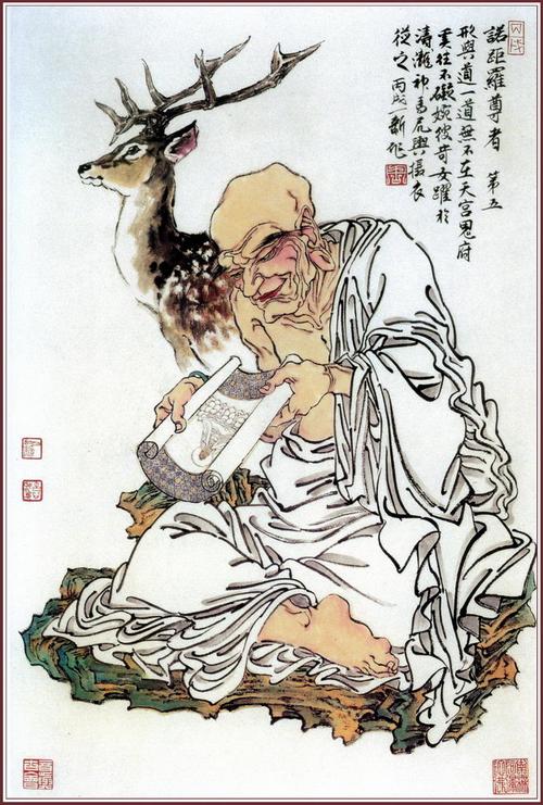 周一新十八罗汉图欣赏