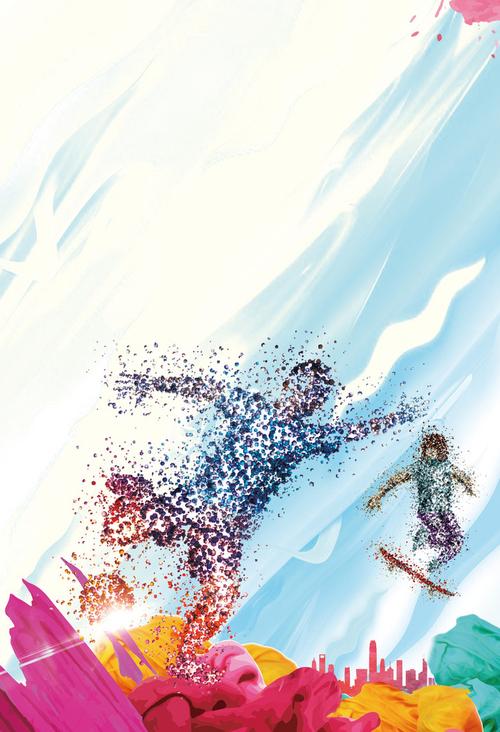 滑板宣传海报背景