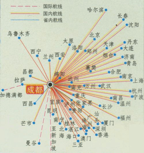 世界海运航线 成都机场航线图