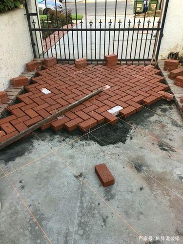红砖铺地面几种铺法