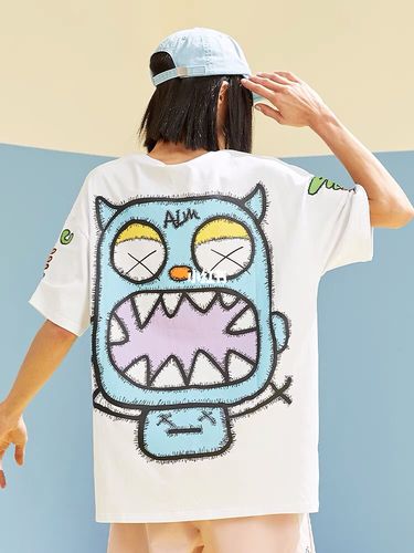 ootd |93潮牌小怪兽90情侣款半袖_怪兽_潮牌_情侣