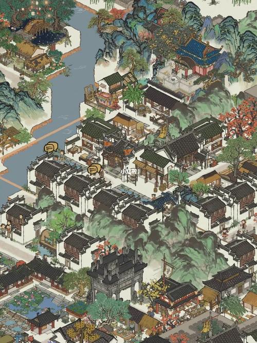 物,步步登高,总体看着很有立体感#江南百景图布局  #江南百景图徽州府