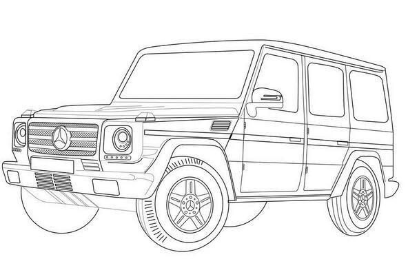 大吉普车简笔画