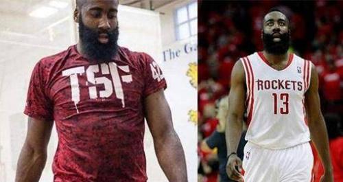 哈登又胖了?5张图片告诉你登哥不是胖,是死壮!