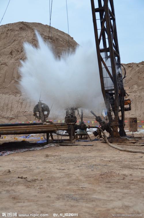 油井井喷瞬间图片