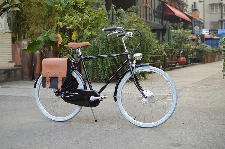 永久c北山复古自行车改装锂电动自行车