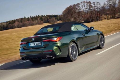 全新宝马4系m440i敞篷跑车美图来袭,与圣雷莫绿车漆堪称绝配!