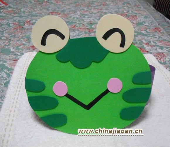 卡通小青蛙幼儿废旧物品手工制作
