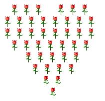 谁能教我怎么用qq表情玫瑰花拼成爱心,用999朵玫瑰花 ,不要图片