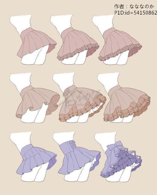 百褶裙的一些画法,你学会了吗?