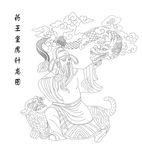 药王坐虎针龙图