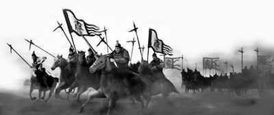 图为春秋战国战争模拟场面.