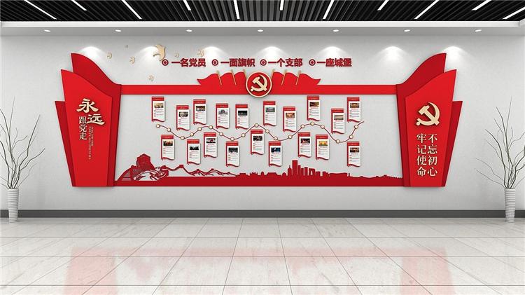 长沙红色主题党建长廊来讲一些党建展厅设计在设计中必须要了解的