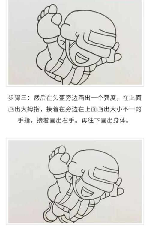 绝地求生吃鸡人物简笔画步骤画法教程