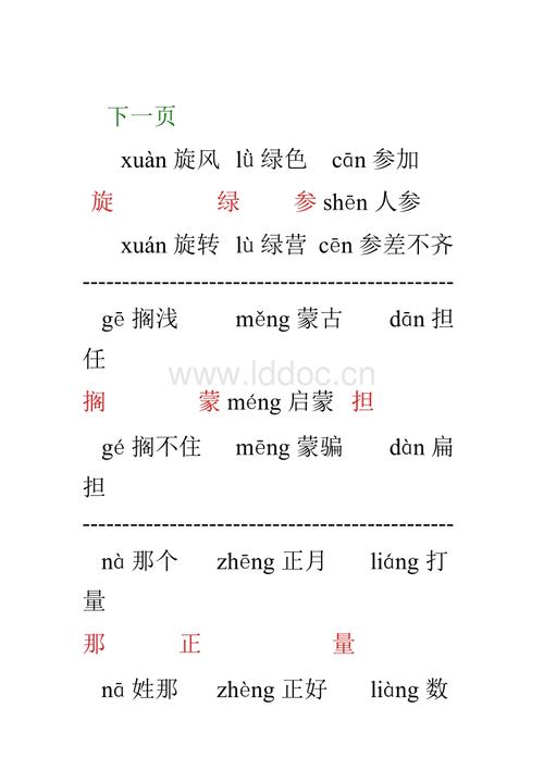 六年级上册语文多音字汇总.doc