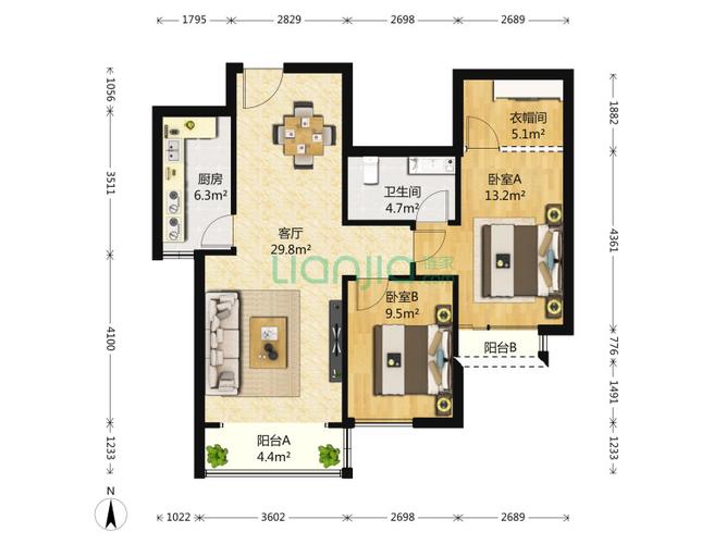 北京二手房 朝阳二手房 望京二手房 星源国际二手房 当前房源  户型