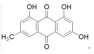 食品深加工类 植物提取物 提取物 大黄素;朱砂莲甲素emodin  结构式