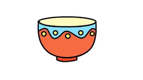 吃饭用品碗简笔画教程,儿童宝宝如何学画碗,亲子益智绘画美食