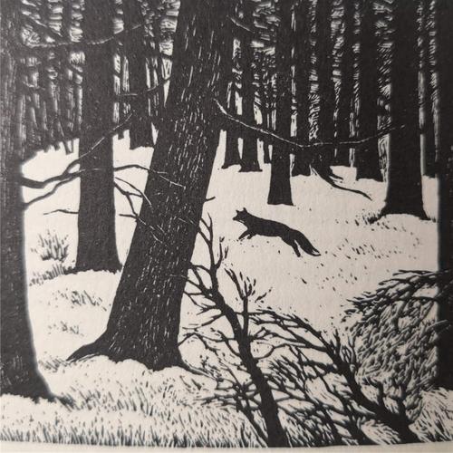 lot0881年伊东书局木刻版画插图本《瓦尔登湖》,全真皮,蝴蝶页缎面