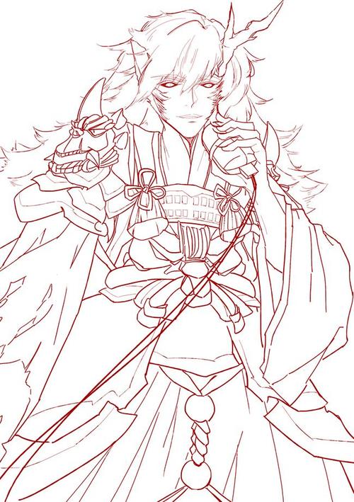 阴阳师手游 茨木童子 同人图 插画 壁纸 | 茨木童子