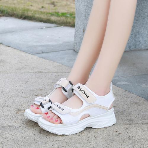 2019夏季12-15岁中大童凉鞋女韩版厚底女孩罗马鞋小学生网红鞋子