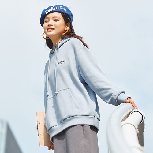 以纯旗下a21连帽卫衣女